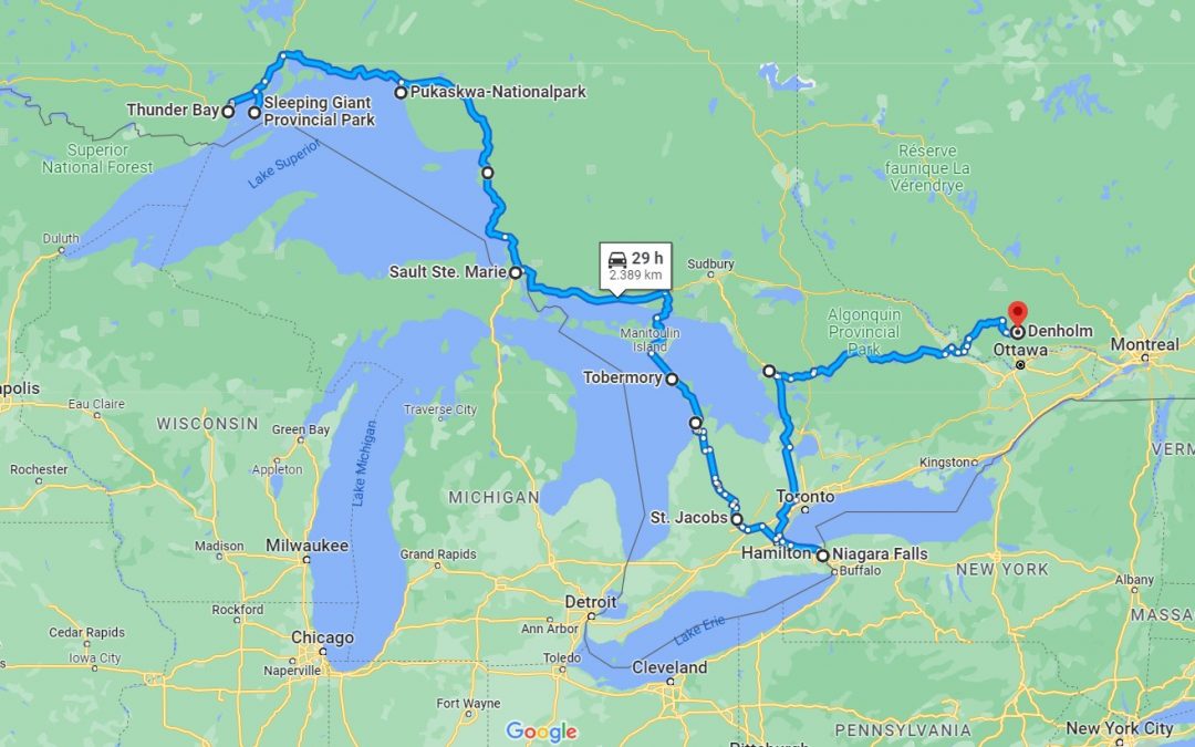 September: Lake Superior – Lake Huron – Thundering Falls: „Vollendung der Runde um die Great Lakes“ 